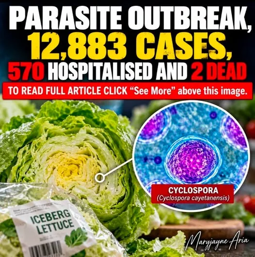 PARASITE OUTBREAK, 12,883 CASES, 570 HOSPITALISED AND 2 DEAD
