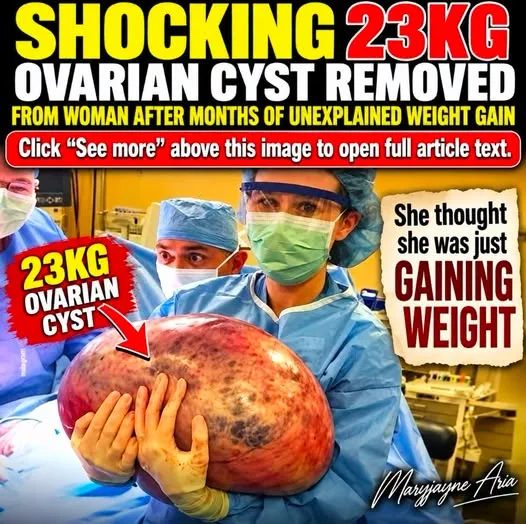 SHOCKING 23KG OVARIAN CYST REMOVED FROM WOMAN AFTER MONTHS OF UNEXPLAINED WEIGHT GAIN